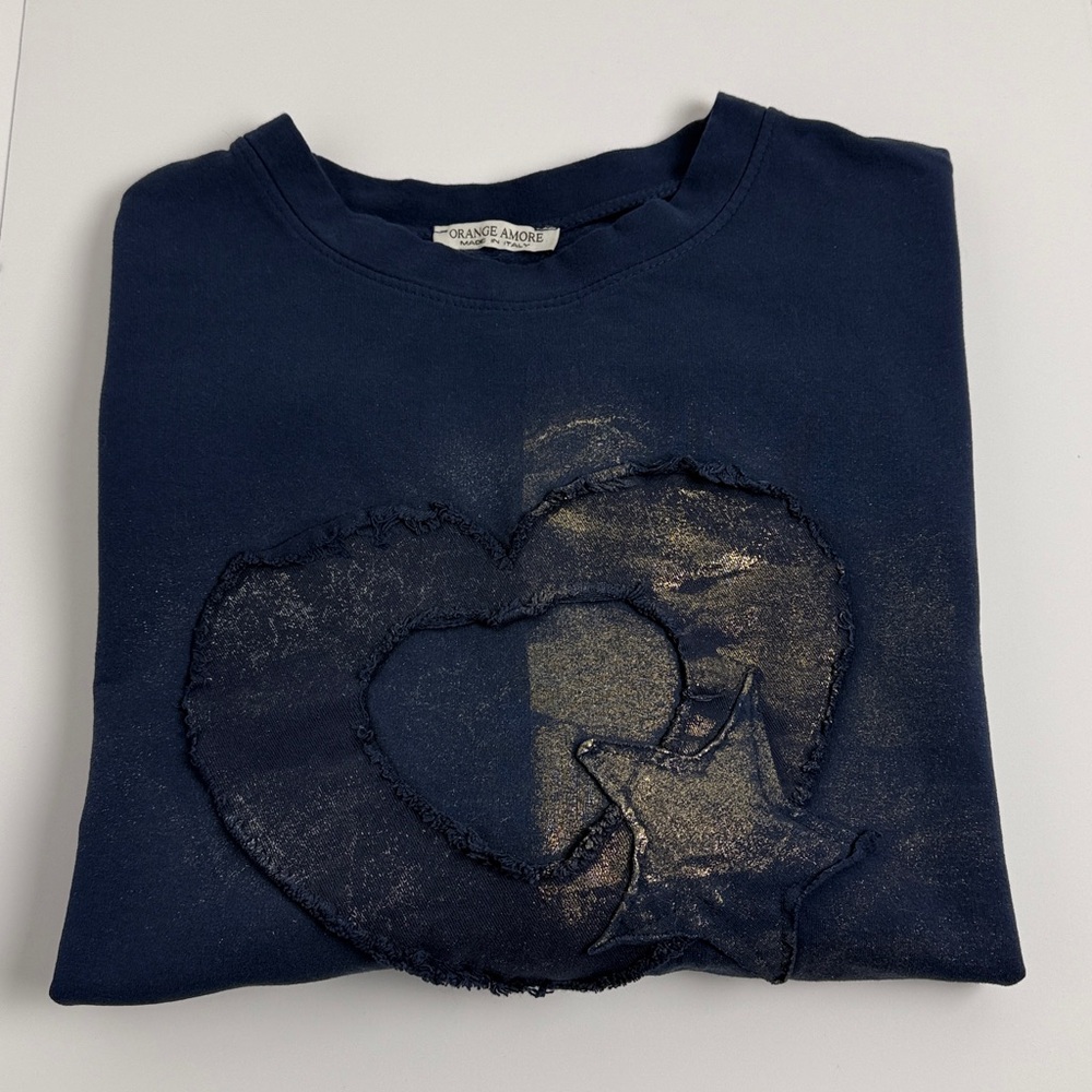 Women's Navy Blue Short Sleeve Top